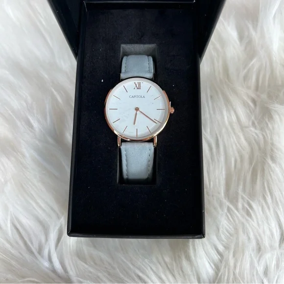 Capitola Light Blue and Gold Watch